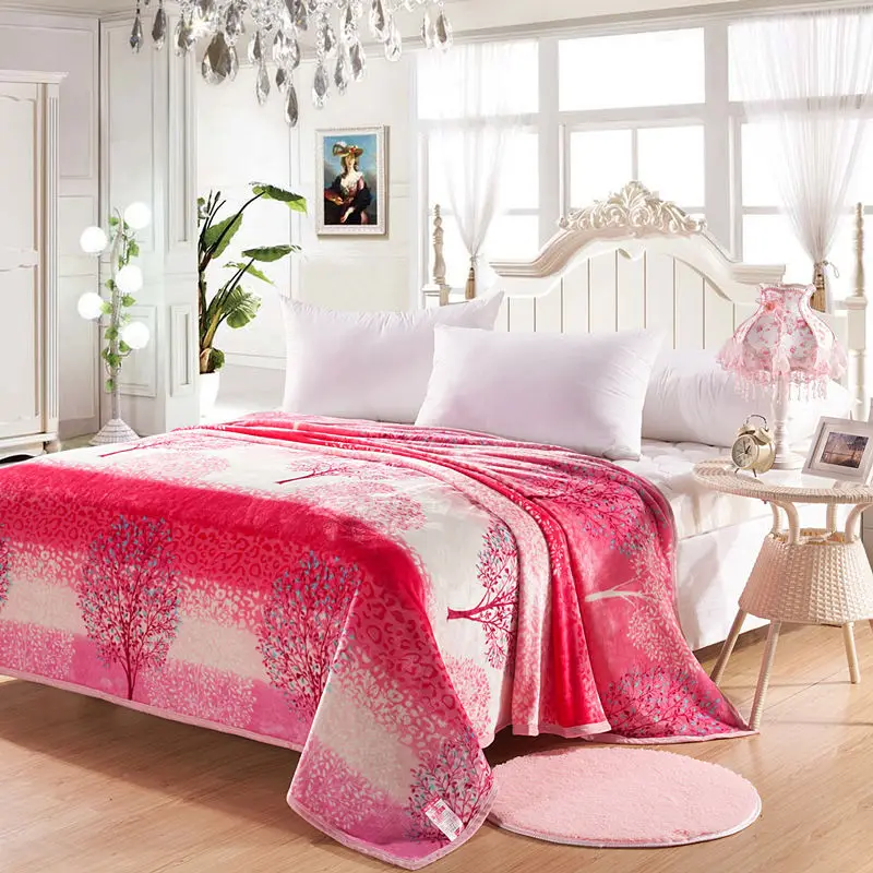 AD High quality thick fleece Blanket Cover Queen Full size 200x230cm