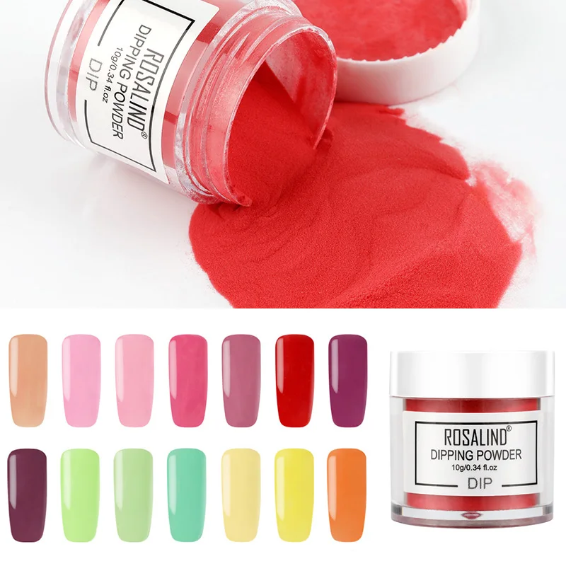 ROSALIND Dip Powder Set Nail Glitter French Nail Polish Holographic Manicure 10g Dry Chrome Pigment
