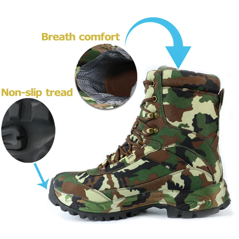 CUNGE Outdoor Tactical Sport Men's Shoes Waterproof Hiking Shoes Male Outdoor Winter Hunting Boots Mountain Shoes Men Army Boot
