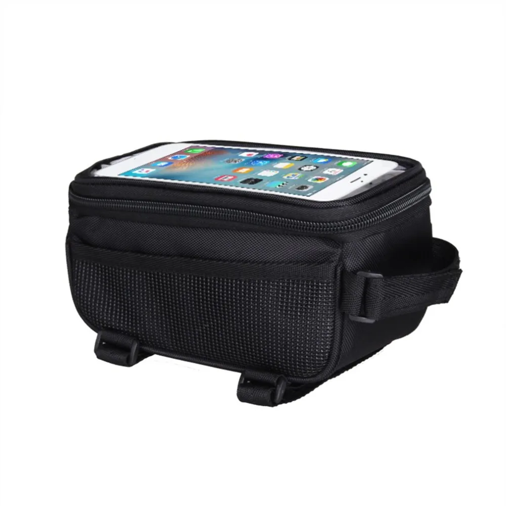 B-SOUL велосипедные сумки с сенсорным экраном для MTB велосипеда, водонепроницаемые велосипедные сумки на переднюю трубу, велосипедные аксессуары для 4,8 дюймов iPhone 6 7