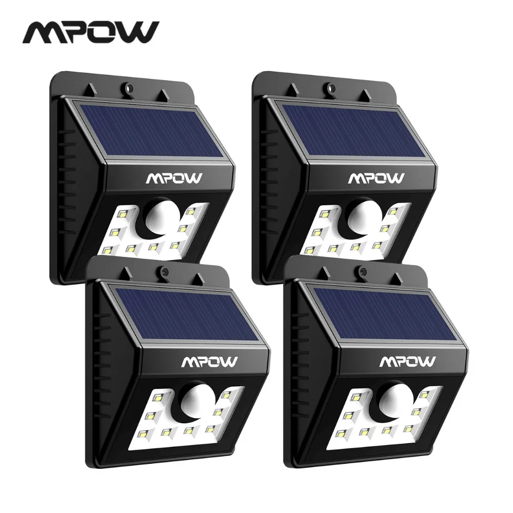 

Mpow MSL5F Solar Lights 8 LED Outdoor Security Motion Sensor Light Garden Lamp Three Intelligent Mode Yard LED Outdoor Lighting