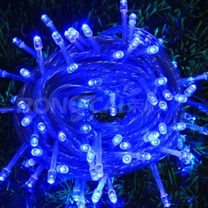 RGB светодиодный световые струны 10 м 110 В 220 В 8 режимов водонепроницаемый IP65 Рождественская гирлянда сказочные Огни наружное внутреннее праздничное украшение - Испускаемый цвет: Blue