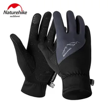 NatureHike зимние мужские и женские спортивные теплые флисовые перчатки для сенсорного экрана перчатки для альпинизма