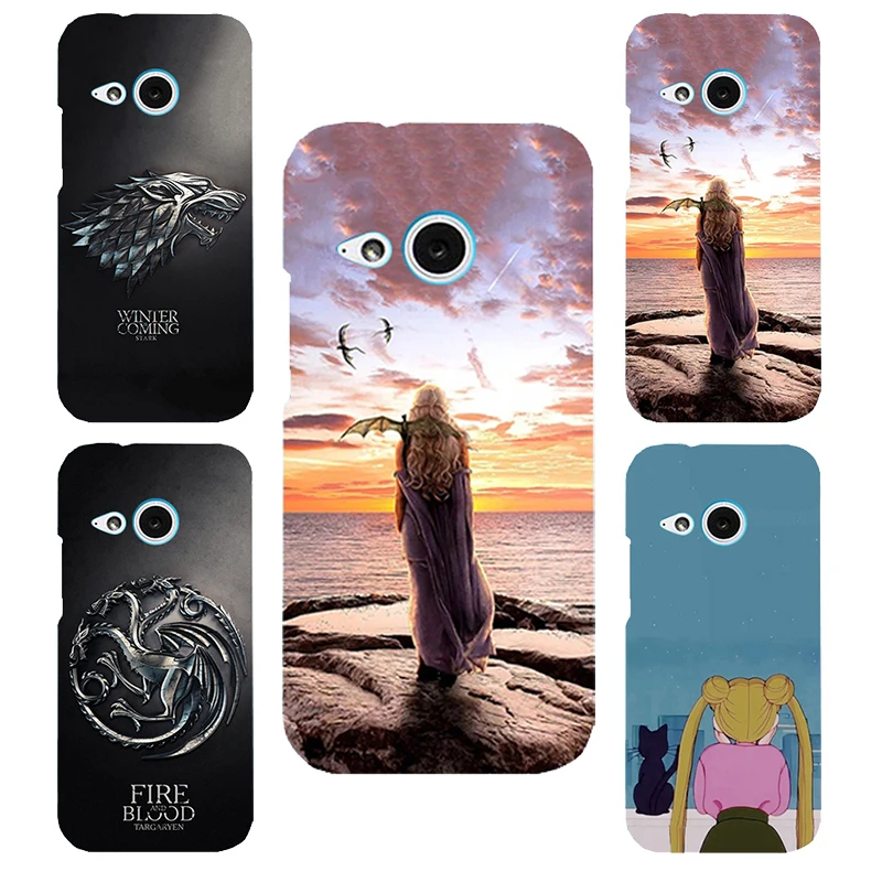 

for HTC One Mini 2 case Game of Thrones Daenerys Drogon hard PC Phone cover Fundas Case for HTC M8 Mini printed cover