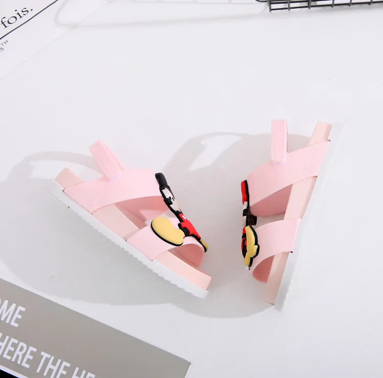 2019 Новый мини Melissa/Детские сандалии Минни Микки летние детские мягкая обувь для