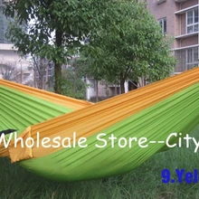 100 шт/партия Портативный парашют Кемпинг Открытый двойной человек гамак очень мягкий 260*140 см Максимальная загрузка 140 кг