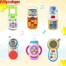 6 Types bébé téléphone intelligent jouets avec son et Flash lumière jouets électroniques Musical téléphone portable enfants jouets éducatifs cadeaux d'anniversaire