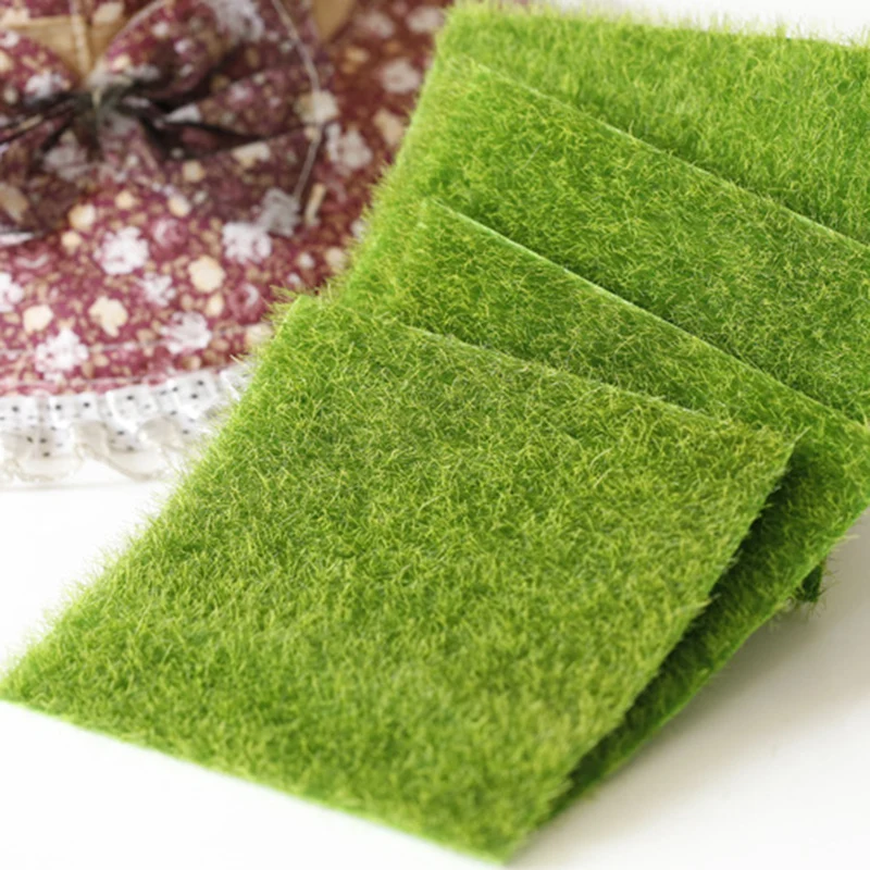 

DIY Mini Fairy Garden Simulation Plants Artificial Fake Moss Decorative Lawn Turf Green Grass Micro Landscape Decoration