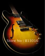 New Musical Instruments Custom howllow body jazz Slim Neck Guitar Vintage Sunburst