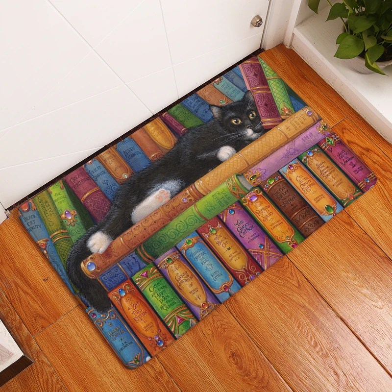 Повседневные ковры с принтом кота Нескользящие кухонные коврики для дома, гостиной коврики 40x60 см