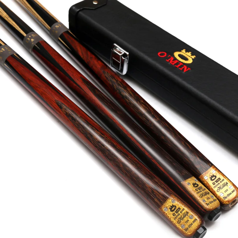 O'MIN 3/4 Snooker Cue Stick HELLLIP Model 9.5mm/9.8mm Tips 3 4 Snooker