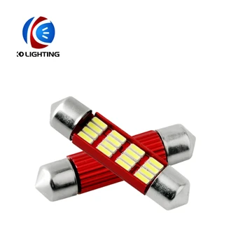 

KD 10pcs/lot Festoon 31-36-39-41mm car led Light Bulb C5W Super Bright 4014 SMD Canbus Auto Interior Dome License plate lamp
