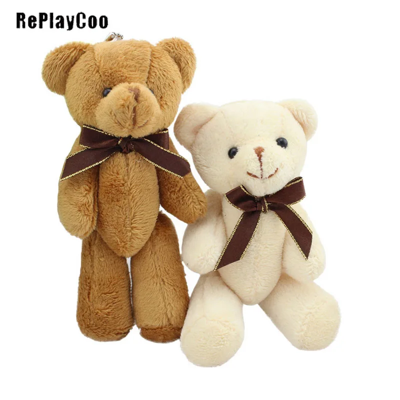 

24PCS/LOT Cute Plush Keychains Toys Pendant Soft Bears Stuffed 12cm Lovely-shaped By Phone Bags Accessories Gifts J08001