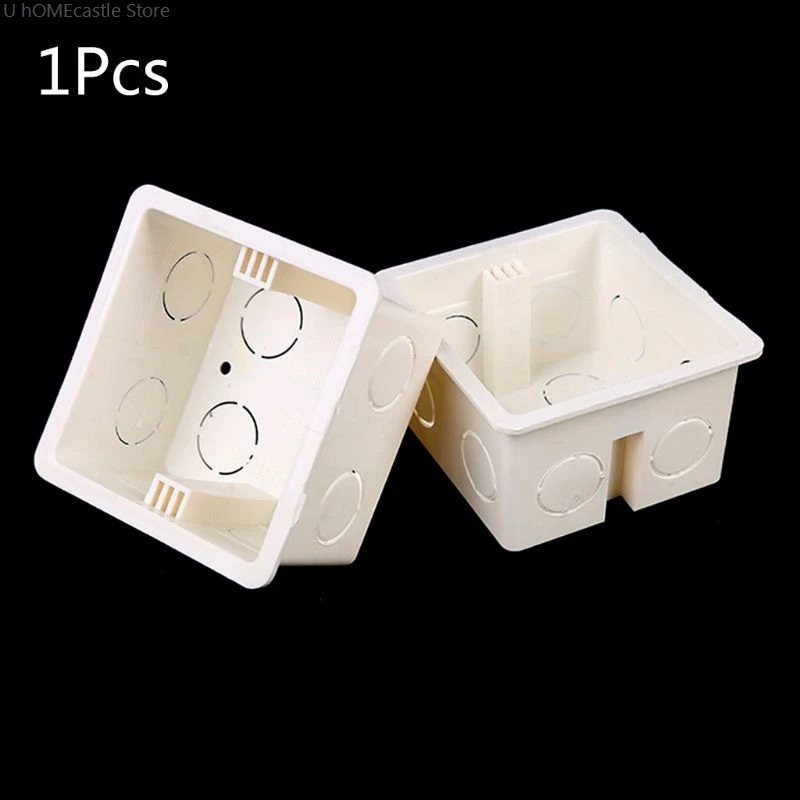 

86X86 PVC Junction Box Wall Mount Cassette For Switch Socket Base Switch Bottom Box Electrical Box Accessories Hot