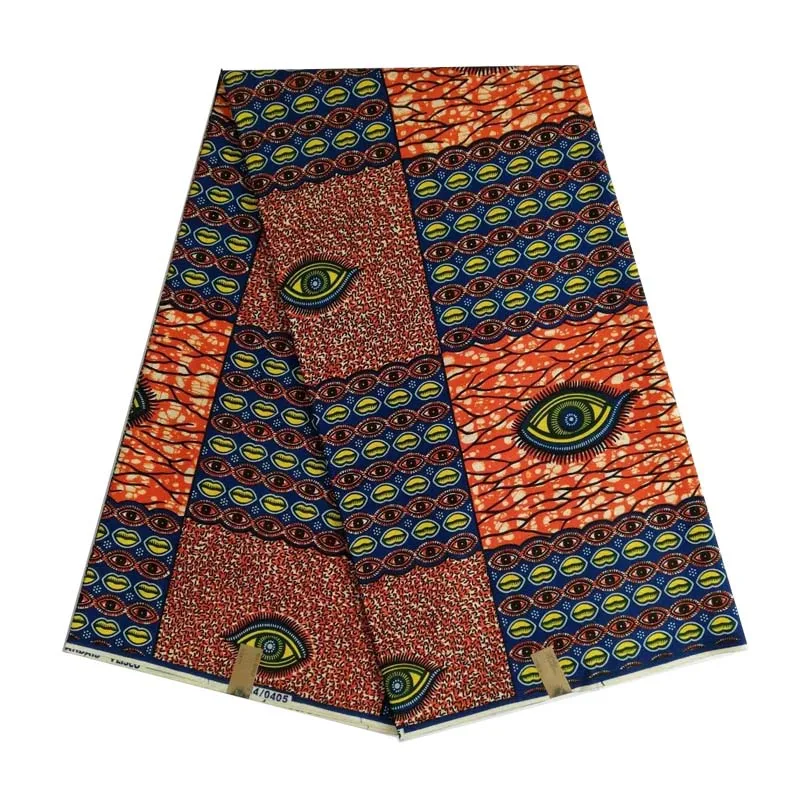 Последний дизайн воск Африканский Анкара женщины напечатанные в ткани голландский блок глаза дизайн хлопок 6 ярдов Горячая V-L 606