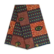 Последний дизайн воск Африканский Анкара женщины напечатанные в ткани голландский блок глаза дизайн хлопок 6 ярдов Горячая V-L 606