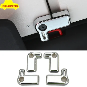 

4pcs For Jeep Wrangler 2007-2015 ABS Chrome Interior Car Top Roof Car Door Handle Cover Trim Car Styling