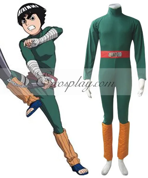 Naruto Chunin Exam Rock Lee 1st Cosplay Costume E001in Anime Costumes