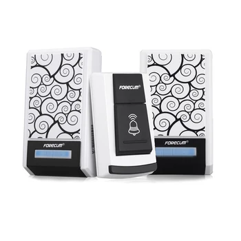 

Creative Intelligent Waterproof Wireless Doorbell 2 Receiver 36 Chimes Door Ring DC Door Bell With LED Indicators For Home Use