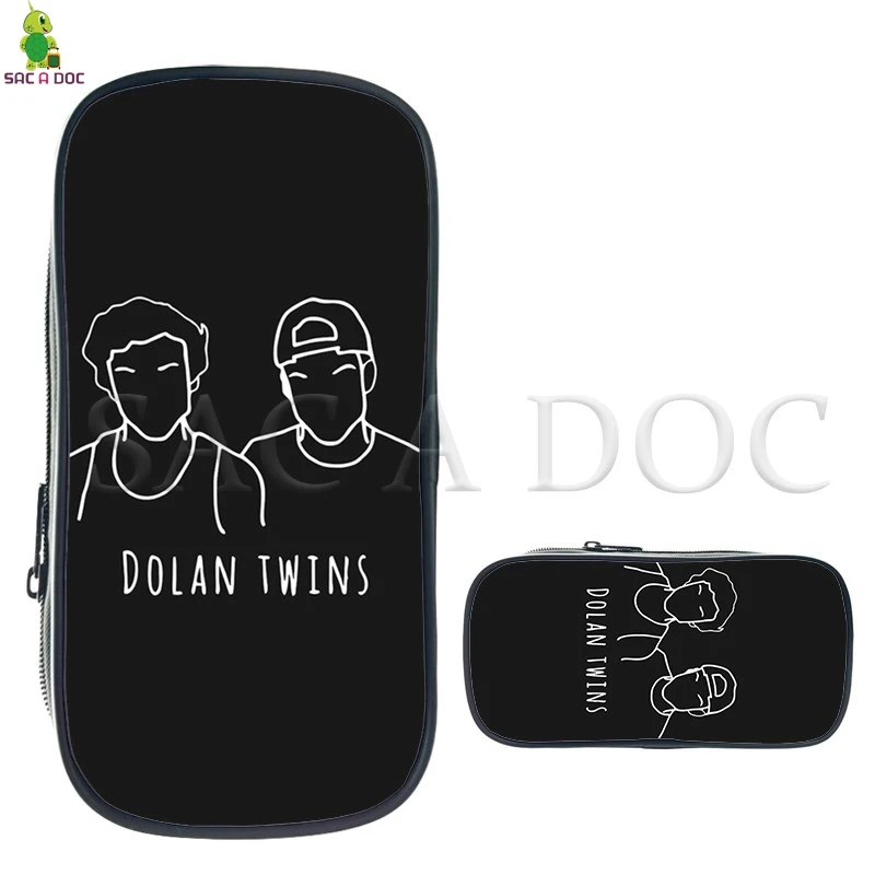 

Dolan Twins Cosmetic Case Pencil Box Large Capacity School Supplies Stationery Storage Bags Teenage Boys Girls Makeup Bag