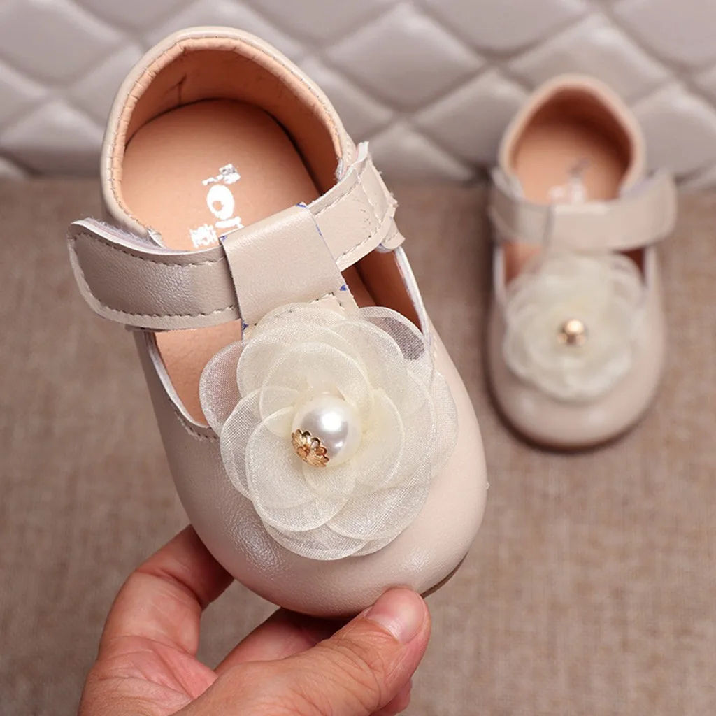 MUQGEW Baby Girls Shoes Toddler Infant Kids Elegant Flower Single Princess Casual Shoes Children Leather Shoes For Girls 3Y-8Y