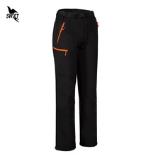 Походные флисовые брюки для кемпинга, походов, мужские водонепроницаемые зимние теплые флисовые брюки, уличная спортивная походная горная одежда, ветронепроницаемая