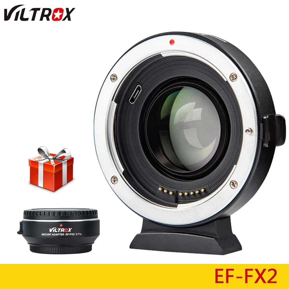 Viltrox EF FX2 фокусное расстояние усилитель Автофокус адаптер объектива 0.71x для Canon