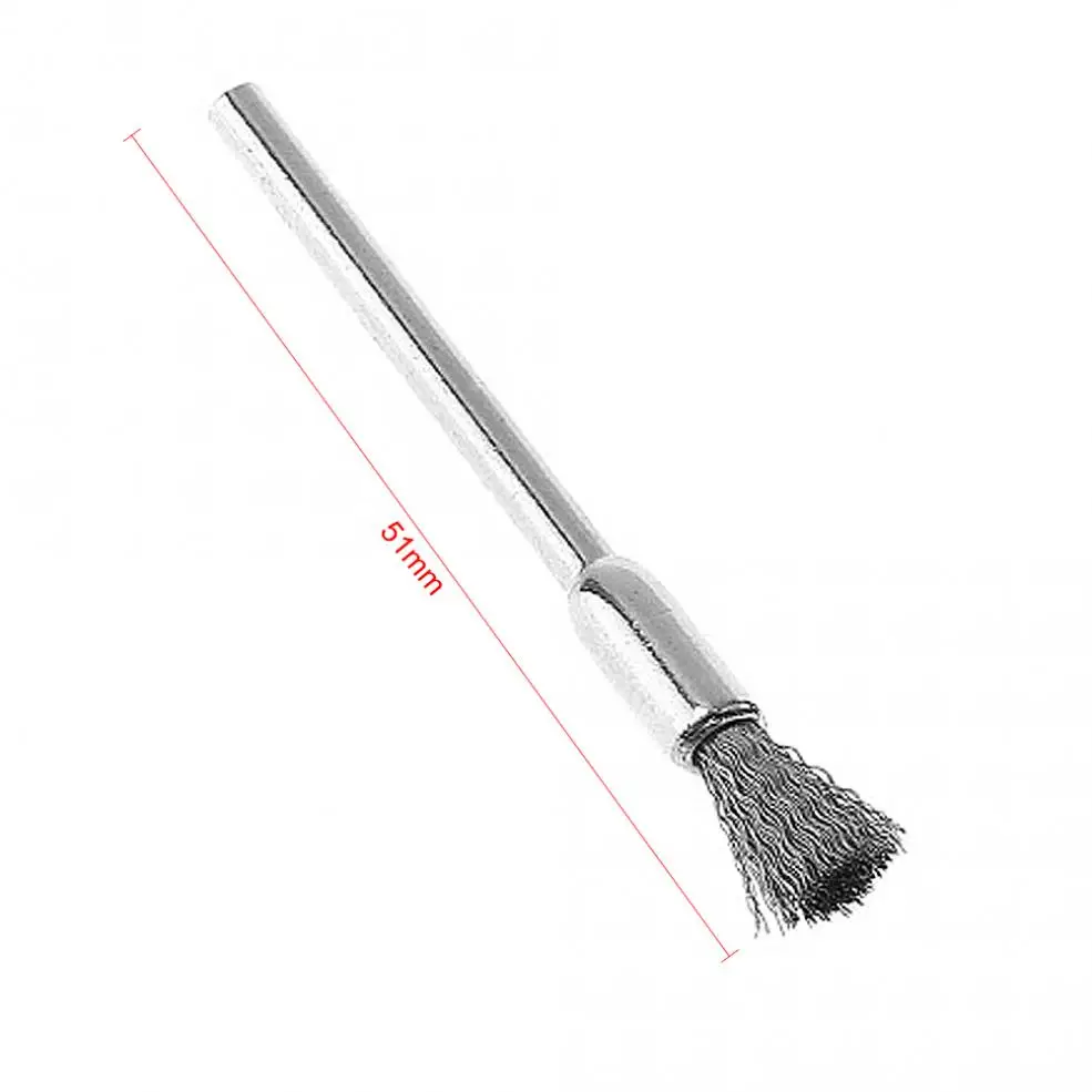 Мини полировка стальной проволоки щетка с ручкой и ручка типа для очистки/шлифовки/полировки