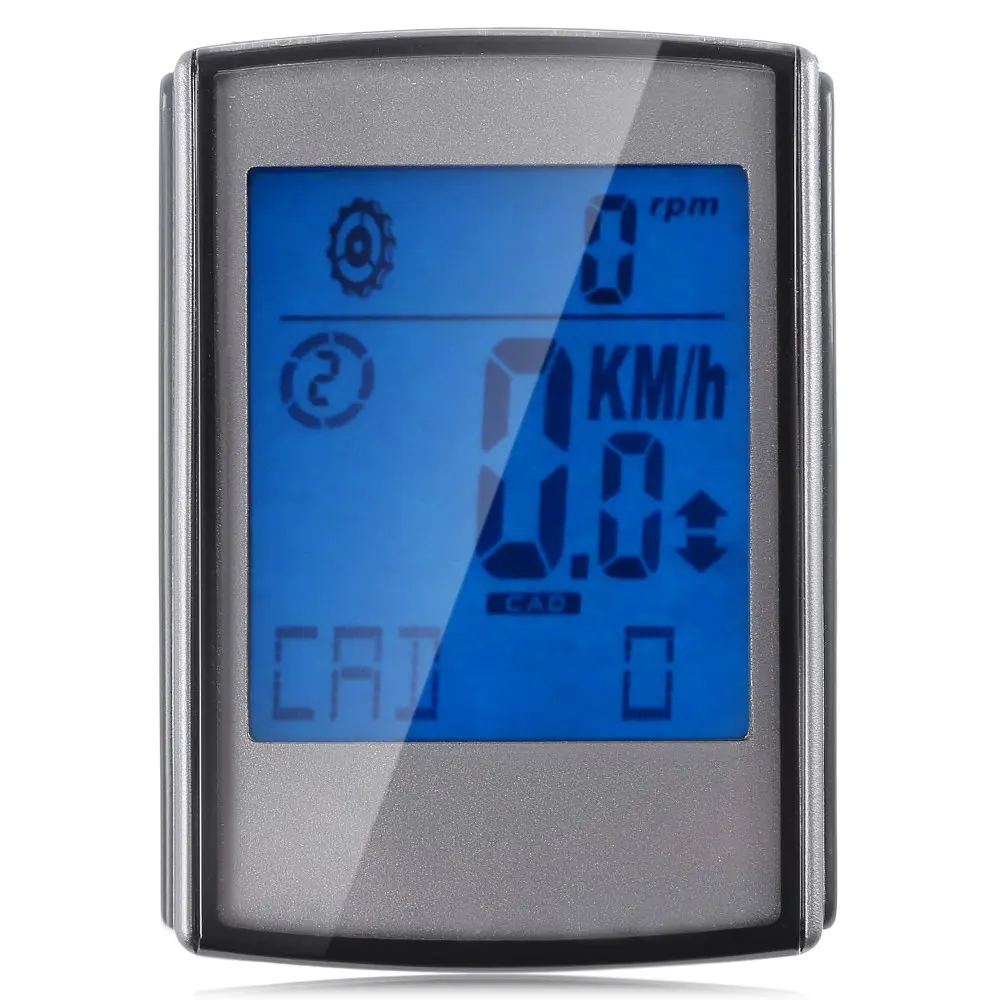 

Large Screen Water Resistant  Bicycle Computer Wireless LCD Backlight  2 in 1 Bicycle Computer Odometer Speedometer