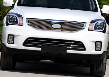 

FIT FOR 2013 KIA Sportage High quality Aluminum alloy Front Grille Around Trim Racing Grills Trim 1PCS