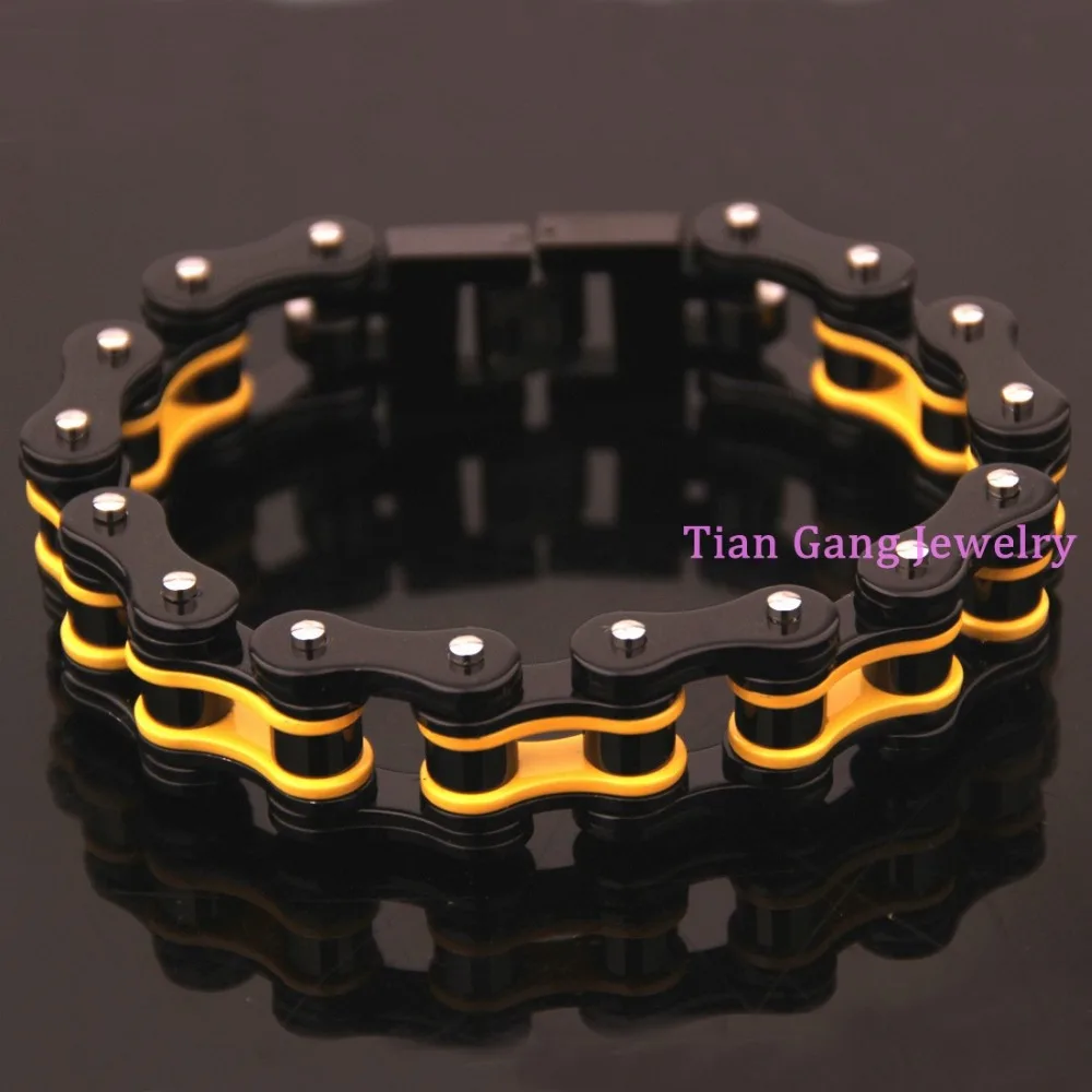 

Cool Men Biker Bicycle Motorcycle Chain Men's Bracelets & Bangles Fashion 4 Color 316L Stainless Steel Jewelry