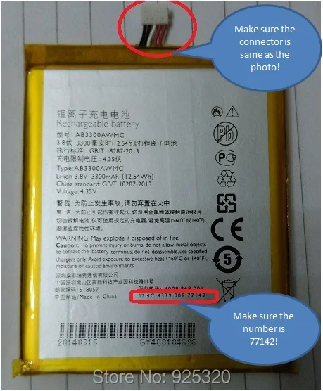 Free shipping Original battery For PHILIPS W8510 cellphone AB3300AWMC for Xenium CTW8510 Mobile phone