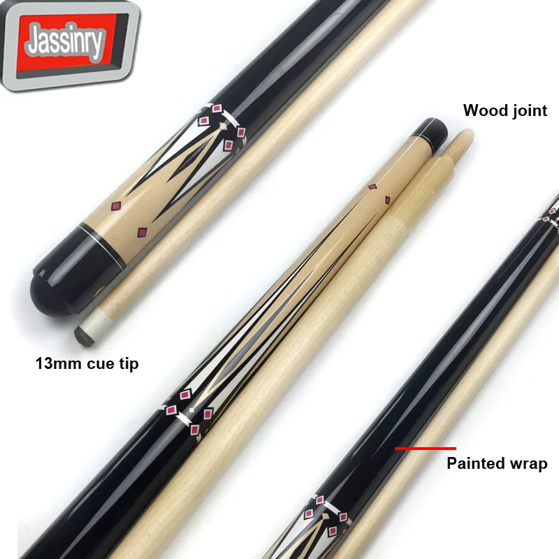 Jassinry 13mm Pool cues Carom Billiards cues in wood joint Maple wood