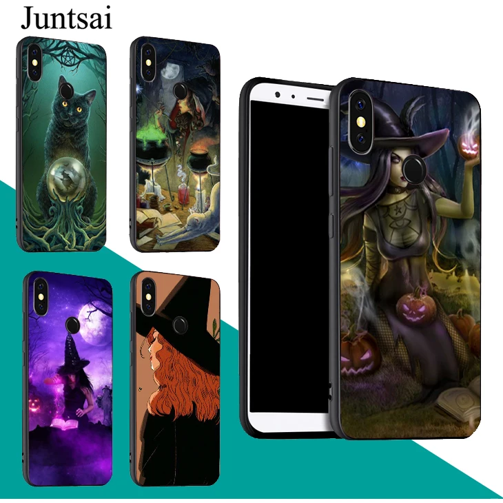 

Juntsai Halloween Wicked Witch Phone Case For Xiaomi Redmi Note 5 5A 7 4X 5Plus 6A 6 Pro S2 Mi 9 8 6X A2 Max 3 F1 Coque