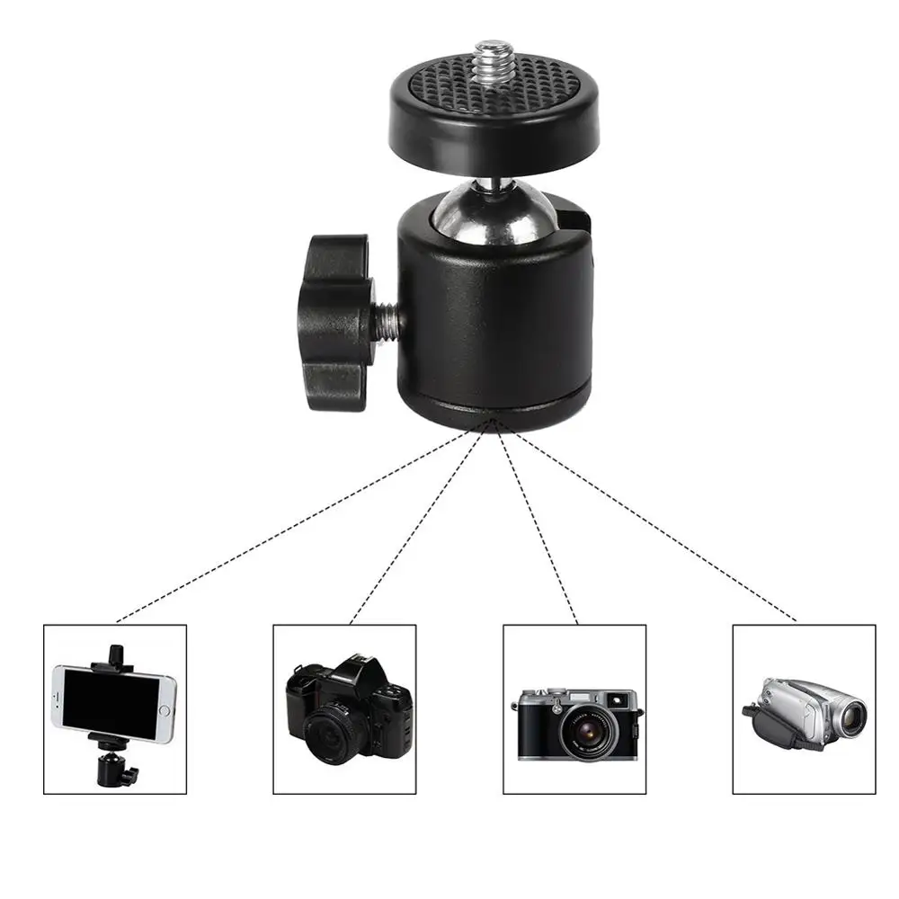 

Mini Tripod Ball Head With 1/4" Screw Aluminum Alloy camera photography accessories for dslr cameras
