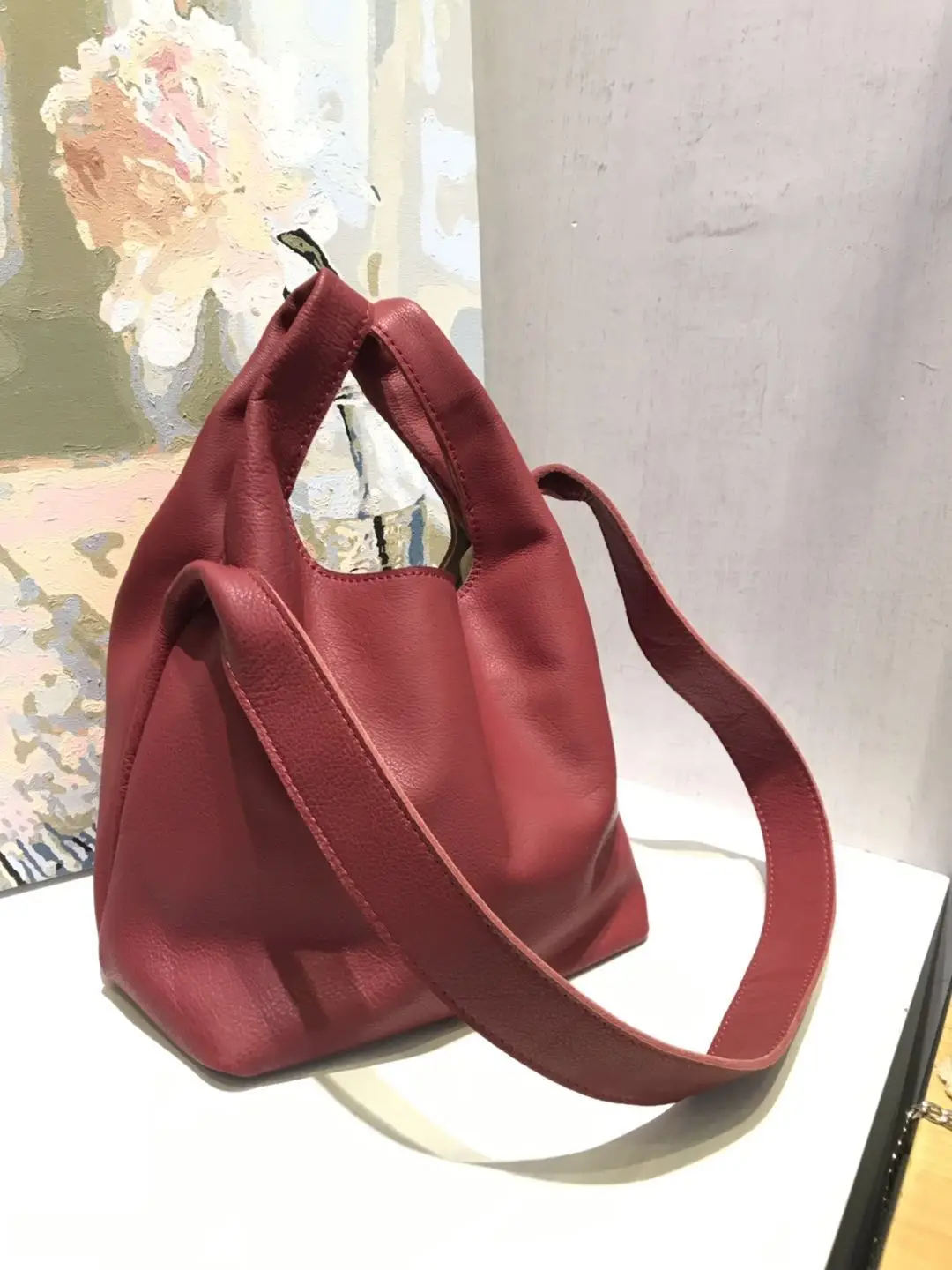 Vendange vrouwen tas echt lederen handgemaakte schoudertas retro toevallige messenger bag 2557 Vendange vrouwen tas echt lederen handgemaakte schoudertas retro toevallige messenger bag 2557