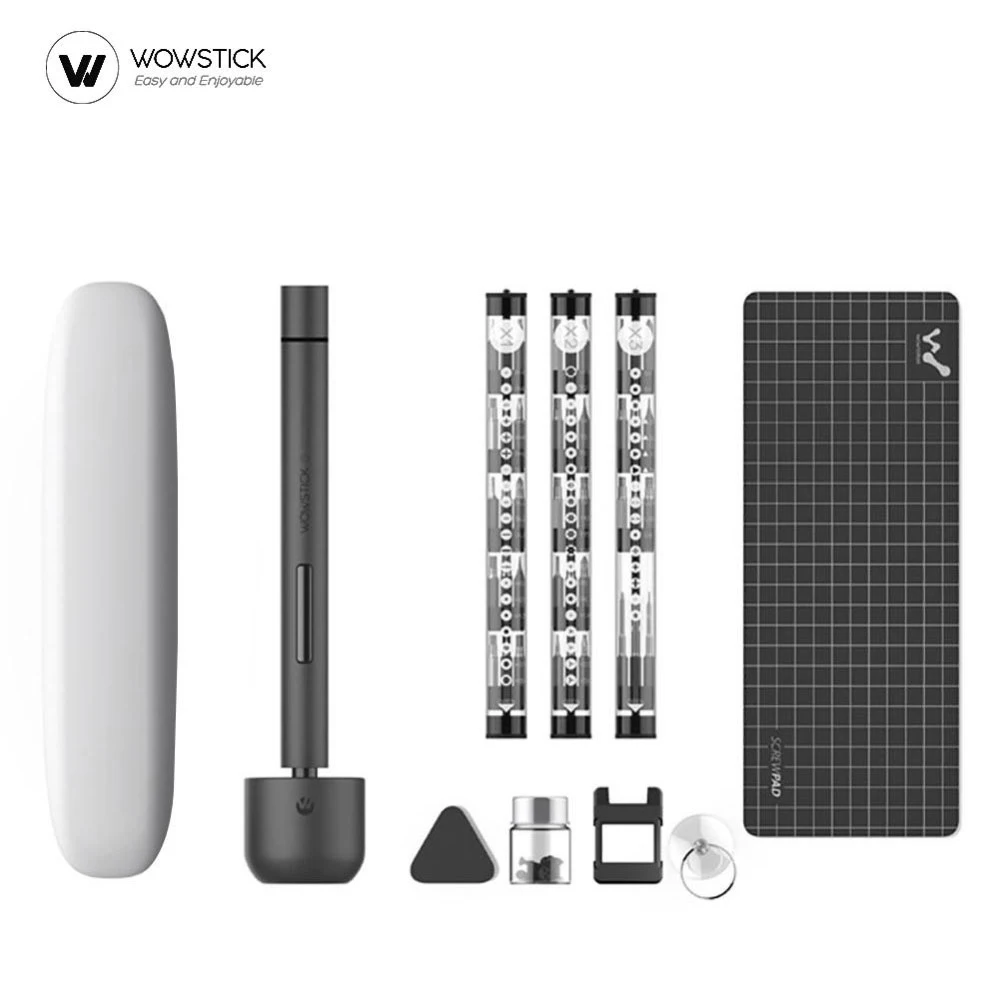 XIAOMI Wowstick 1F Pro мини электрическая отвертка перезаряжаемая Беспроводная мощность Набор отверток с светодиодный литиевой батареей - Color: Black