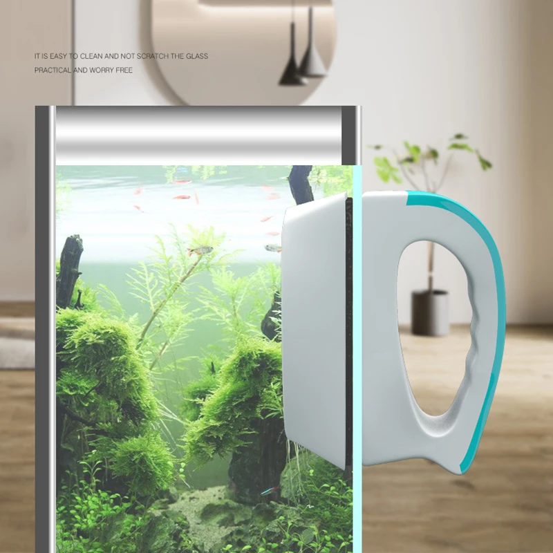 

Practical Floating Aquarium Magnetic Brush Crystal Aquarium Algae Scraper Cleaner Window Cleaning Magnets Cleaning Brush