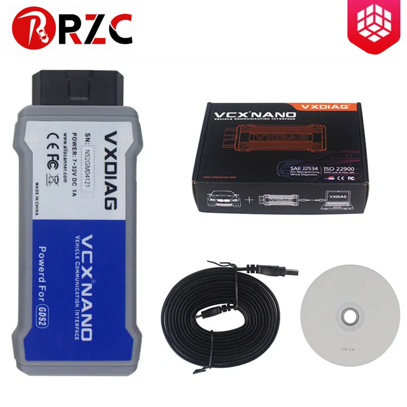 

VXDIAG VCX NANO For GM/Opel GDS2 USB/Wifi Version Diagnostic Tool VXDIAG For Ford/Mazda Scanner with Programming System