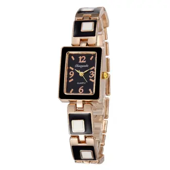

Top Brand Woman Watches Fashion Ladies Baby Clock Black Ceramics Gold Luxury Women Watch montre femme Lady Watches Square Dial