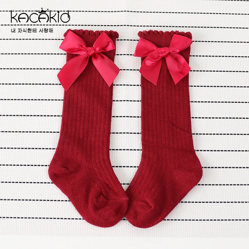 

Fashion Leg Warmers Baby Socks Cute Newborn Baby Girl Cotton Solid Pattern Knee High Socks Girls Children Sock 0-2 Years