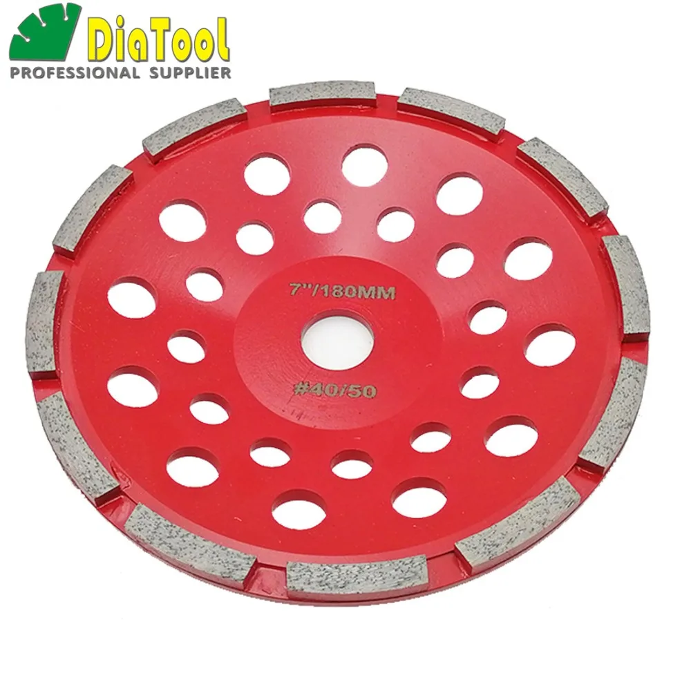 DIATOOL Diameter 180MM Diamond Single Row Cup Wheel For Concrete Masonry, Diamond Grinding Wheel, Bore 22.23mm Grinding Disc