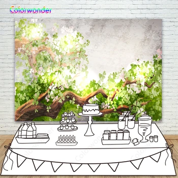 

Spring Background Photography Green Tree Old Wall Nature Fairy Tal Newborn Studio Photo Shoots Backdrops Photocall Photophone