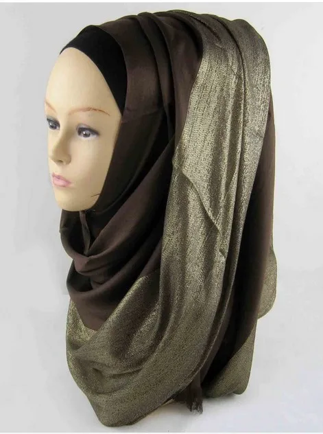 12 шт./лот) мусульманский хиджаб из вискозы с блеск шаль мусульманский шарф, можете выбрать Цвета QK006