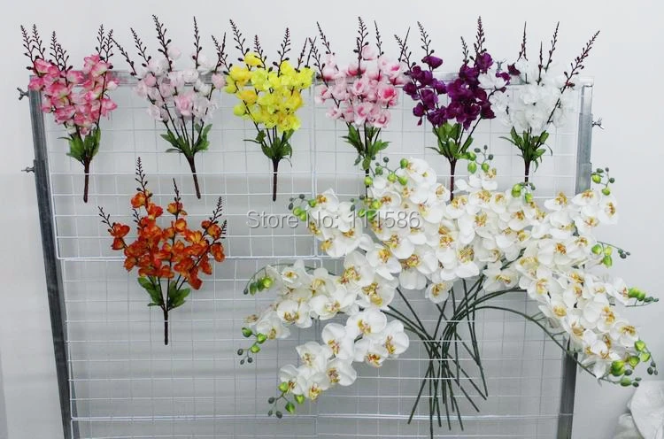 人工桃の花の花ブーケウェディングテーブルセンターピースの花装飾パーティー Homedecorations Artificial Peach Blossom Flower Bouquetflower Decoration Aliexpress
