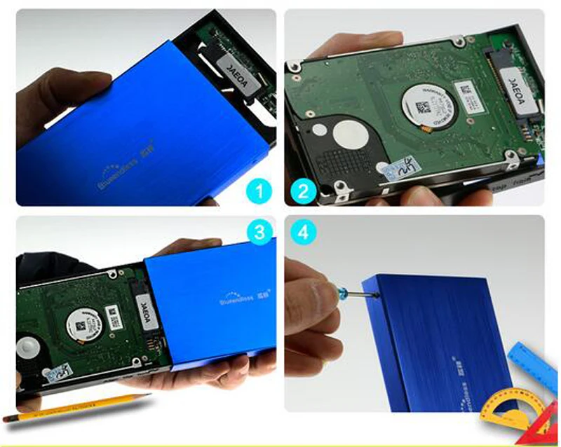 hdd case sata 2.5 ''usb 3.0 aluminum external hdd caddy 2.5 usb 3.0 high speed high quality sata hard drive cases free shipping  (1)