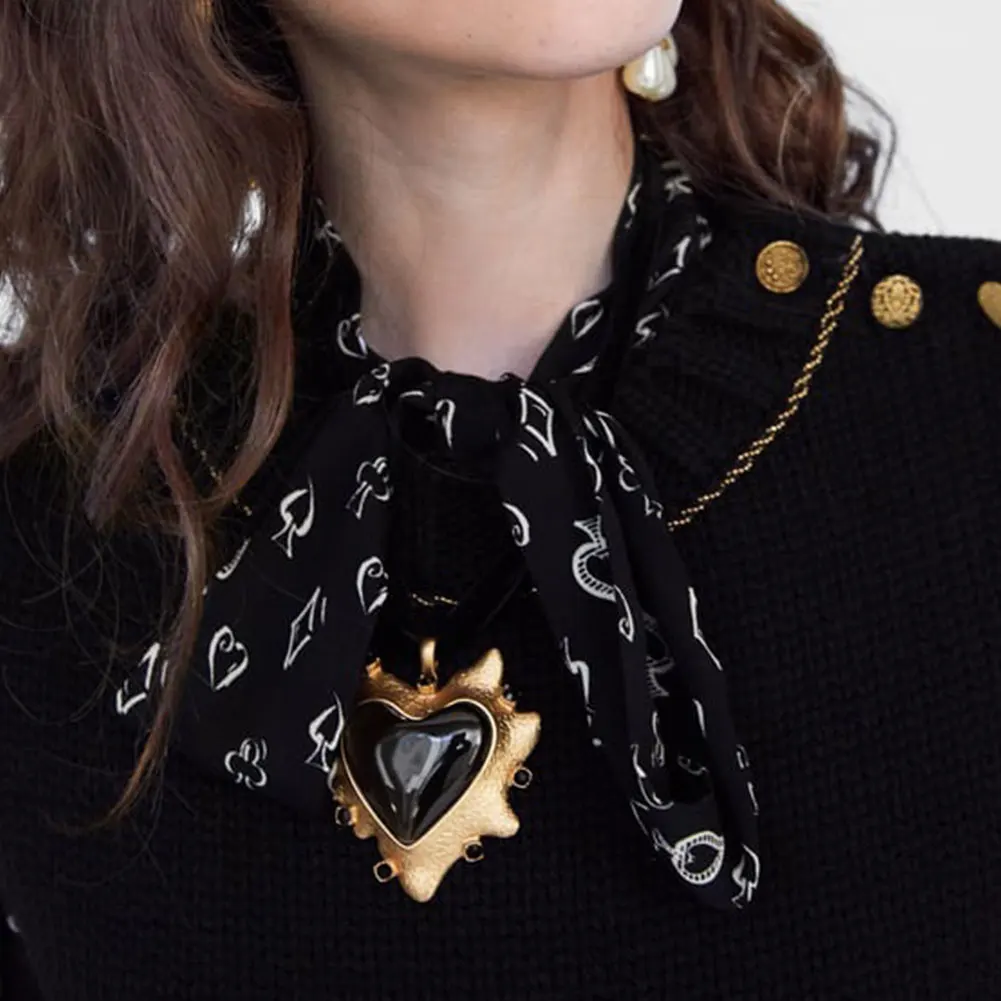 Flatfoosie ZA, фирменный дизайн, ювелирное изделие в виде сердца для женщин, ожерелье, модное массивное ожерелье, веревочная цепочка, металлические чокеры, аксессуары