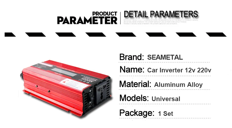 Автомобильный инвертор DC12V 220V 2000W 1000W Мощность USB Инвертор светодиодный Дисплей Зарядное устройство конвертер адаптер для дома автомобилей электронный