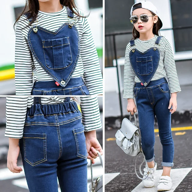 2019 Gadis Denim Cinta Jumpsuit Katun Anak Oto Anak Bebe 2019 Gadis Denim Cinta Jumpsuit Katun Anak Oto Anak Bebe