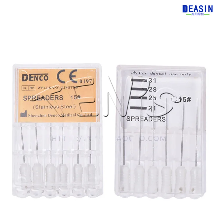 Clareamento dos Dentes Espalhadores Dental Root Canal Endo Arquivos Mão Aço Inoxidável Dedo Espalhador 6 Pcs 2 root canal endo arquivos mão arquivos dental